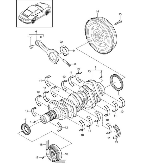 Diagram 102-000 Porsche Taycan 运动轿车 