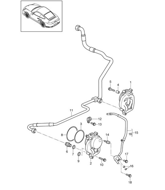 Diagram 104-020 Porsche 卡宴 Turbo E-Hybrid Coupe 配备 GT 套件 V8 4.0 739Hp 