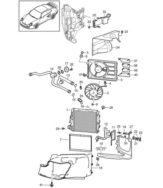 Diagram 105-015 Porsche 997GT2 2007>> Motor