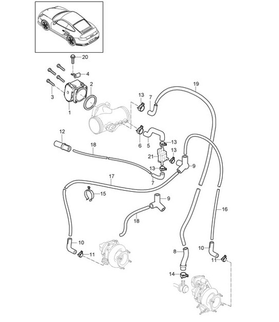 Diagram 107-002 Porsche Panamera GTS 4.0L V8 