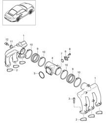 Distribuidor de aire de admisión - 9770 - 997.2 GT2 RS 3.6L 2010-11