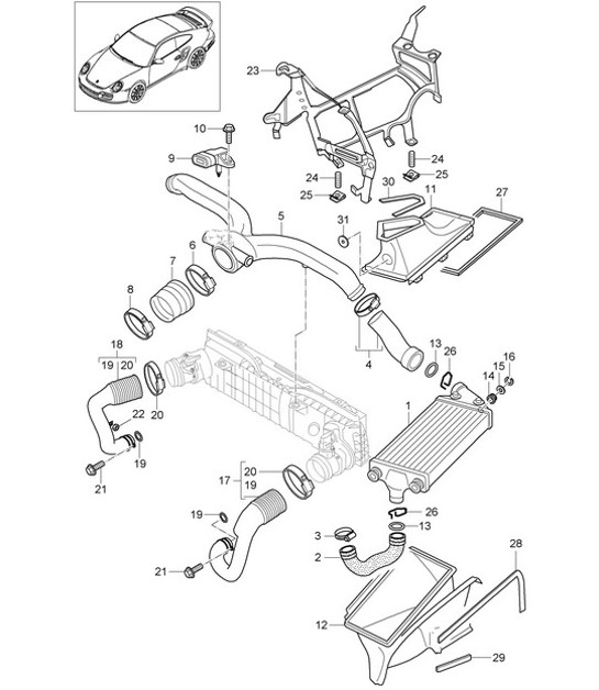 Diagram 107-022 Porsche 997 (911) MK2 2009-2012 Motor
