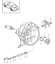Clutch release / Clutch slave cylinder - G9755 - 997.2 Turbo 2010-13