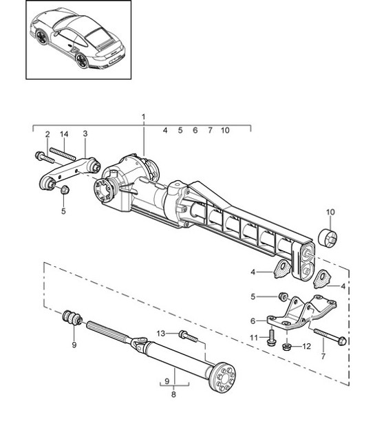 Diagram 305-010 Porsche 997 (911) MK2 2009-2012 Transmission