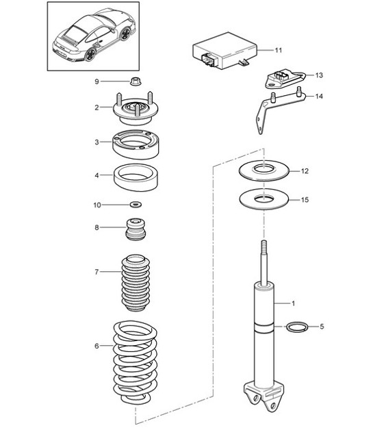Diagram 502-000 Porsche 997 (911) MK2 2009-2012 Rear Axle