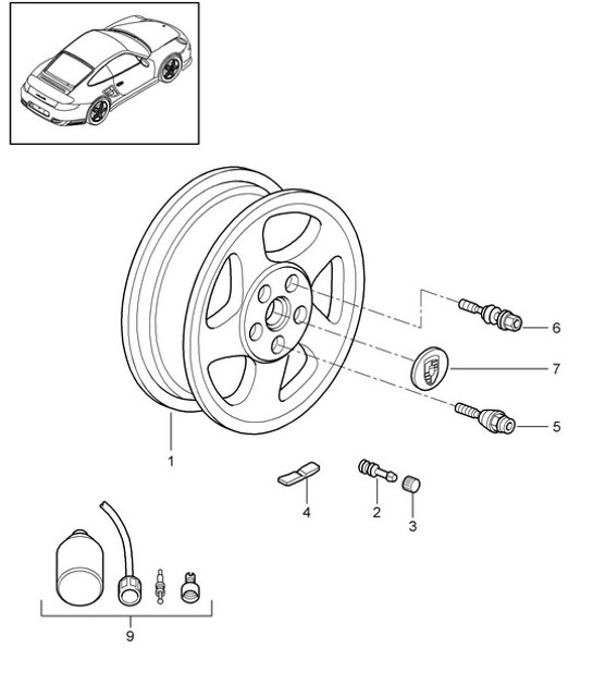 Diagram 601-000 Porsche Cayenne E-Híbrido V6 3.0L V6 340 CV 