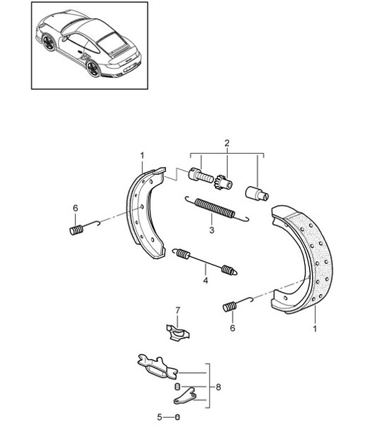 Diagram 603-005 Porsche Cayenne MK2 (957) 2007-2010 Roues, Freins