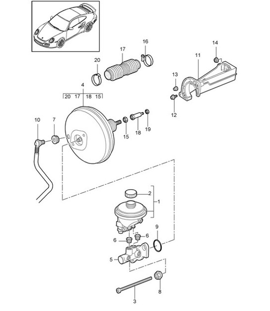 Diagram 604-000 Porsche 卡宴 92A（958） 2010-2017 车轮、制动器