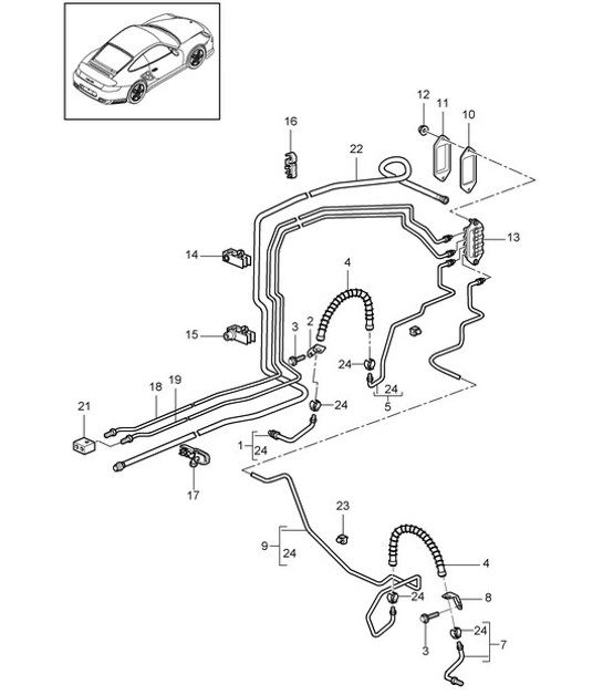 Diagram 604-010 Porsche Cayenne Turbo S V8 4.8L Benzina 550CV Ruote, freni