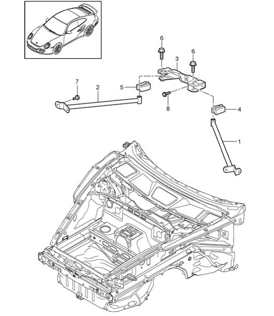 Diagram 801-010 Porsche Cayenne S V8 4.2L Diésel 382 CV Carrocería