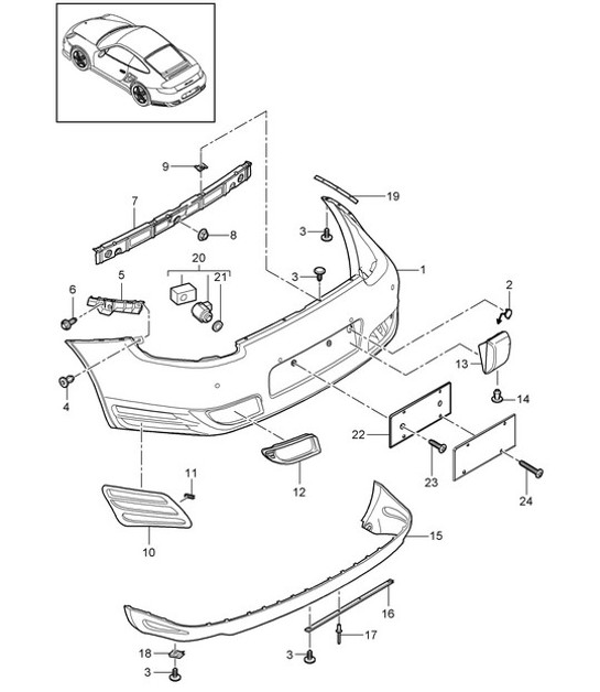 Diagram 802-005 Porsche Boxster T 718 2.0L Manual (300 CV) Carrocería
