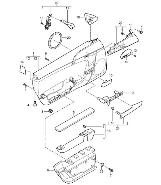 Diagram 807-012 Porsche 996 C4 3.4L 1997-08/01  车身