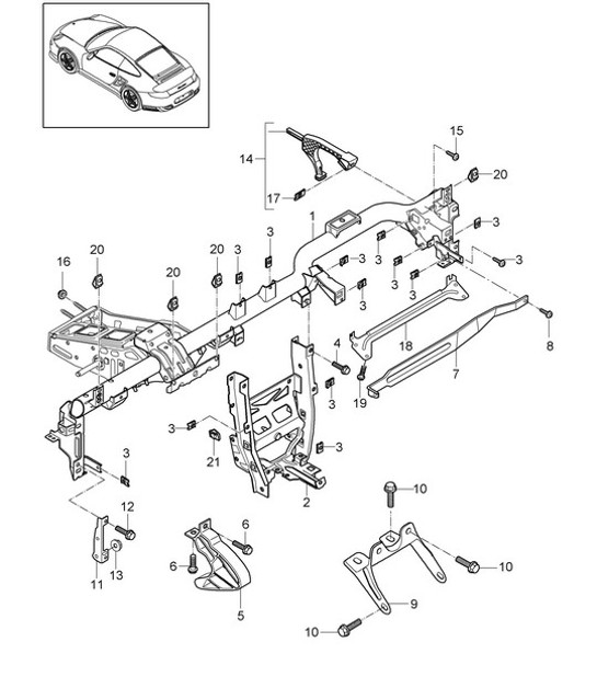 Diagram 809-004 Porsche 911 1978-1989 3.3L 涡轮增压（930）  车身