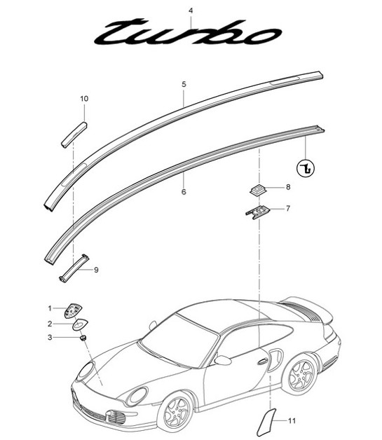 Diagram 810-000 Porsche Cayenne S 4.5L V8 2003>> Carrocería