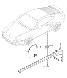 Side member trim - Outer - 997.2 Turbo / GT2 RS 2010-13