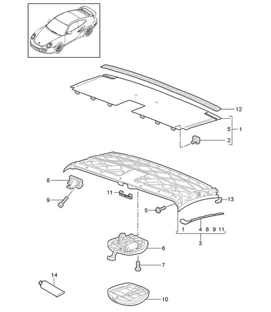 Diagram 811-005 Porsche 964（911）（1989-1994）  车身