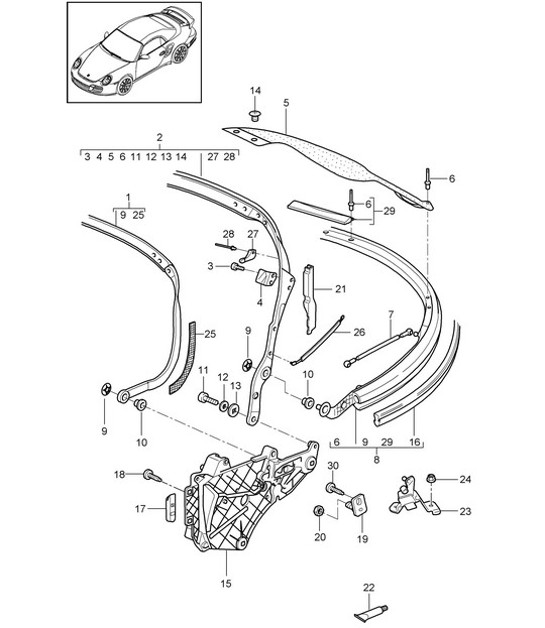 Diagram 811-010 Porsche Taycan (9J1) MK2 2024>> 
