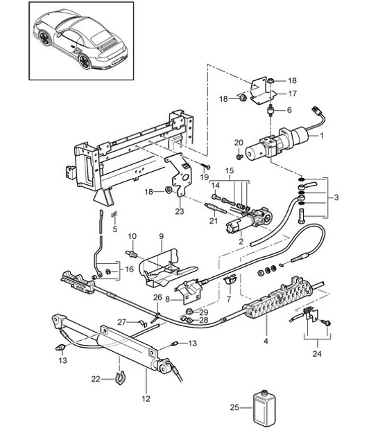 Diagram 811-035 Porsche Cayenne Coupe Turbo S E-Hybrid V8 4.0L 550CV 