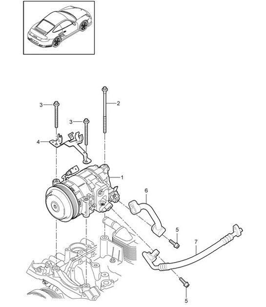 Diagram 813-015 Porsche 993 (911) (1994-1998) Carrosserie