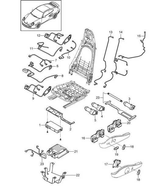 Diagram 817-010 Porsche 997 (911) MK2 2009-2012 Carrosserie