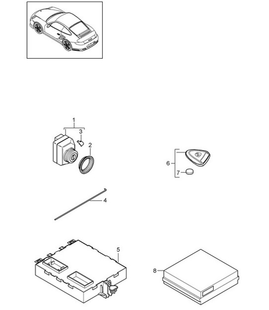 Diagram 901-004 Porsche Cayenne 3.2L V6 2003>> Electrical equipment