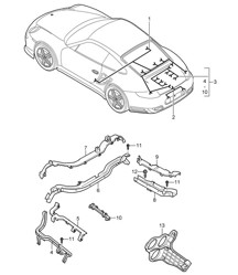 Kabelbäume - HINTEN - 997.2 GT2 RS 2010-13