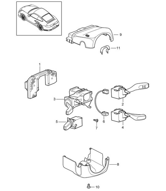 Diagram 903-010 Porsche 卡宴 S/GTS 4.8L 2007>> 电子设备