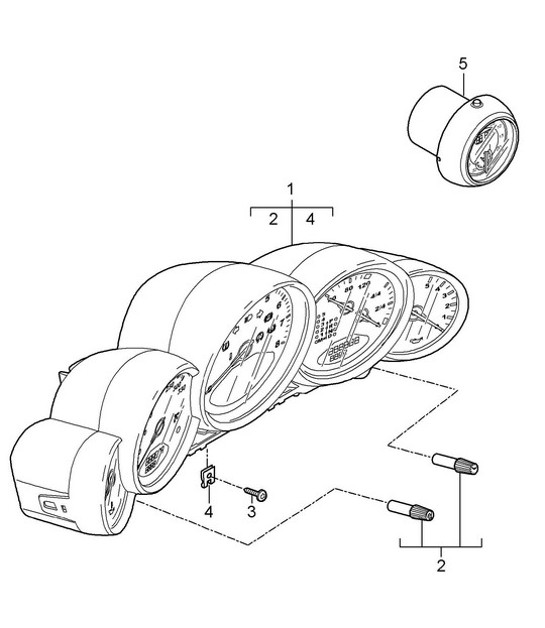 Diagram 905-005 Porsche 996 C2 3.4L 1997-08/01 Materiale elettrico