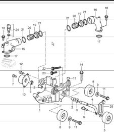 belt tensioner and belt drive  for 997.1 TURBO/GT2 M97.70 2007-09 and 997.1 GT2 RS M97.70 2011