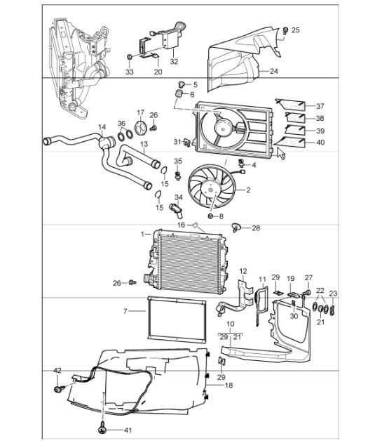 Diagram 105-15 Porsche Cayenne Turbo S V8 4.8L 汽油 550HP 引擎