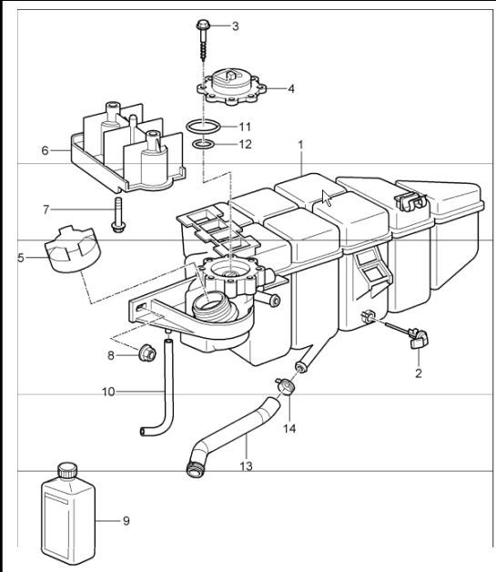 Diagram 105-20 Porsche Cayman S 3.4L 987C 2005-08 Motore