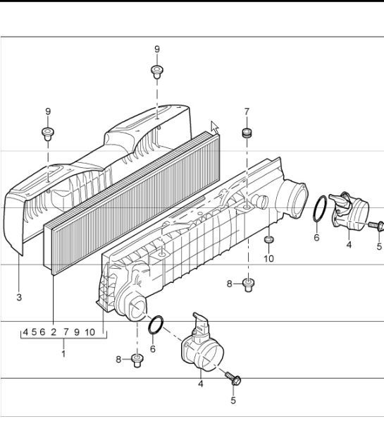 Diagram 106-00 Porsche 997（911）MK1 2005-2008 引擎