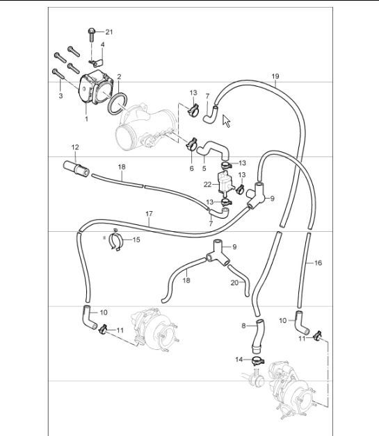 Diagram 107-00 Porsche Macan (95B) MK1 (2014-2018) Motor