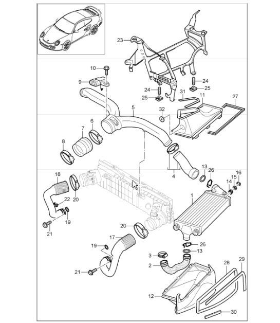 Diagram 107-20 Porsche 991 Carrera 2 3.0升（370马力） 引擎