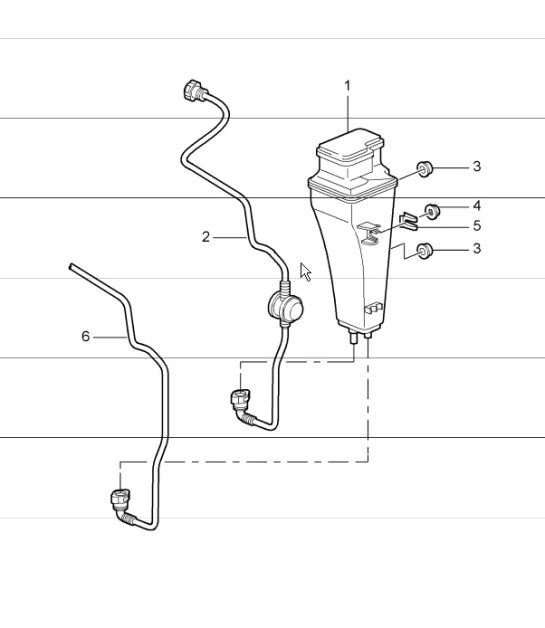 Diagram 201-20 Porsche 997 (911) MK1 2005-2008 Système de carburant, système d'échappement