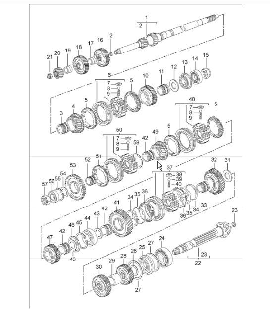 Diagram 303-11 Porsche 992 Speedster 4.0L 