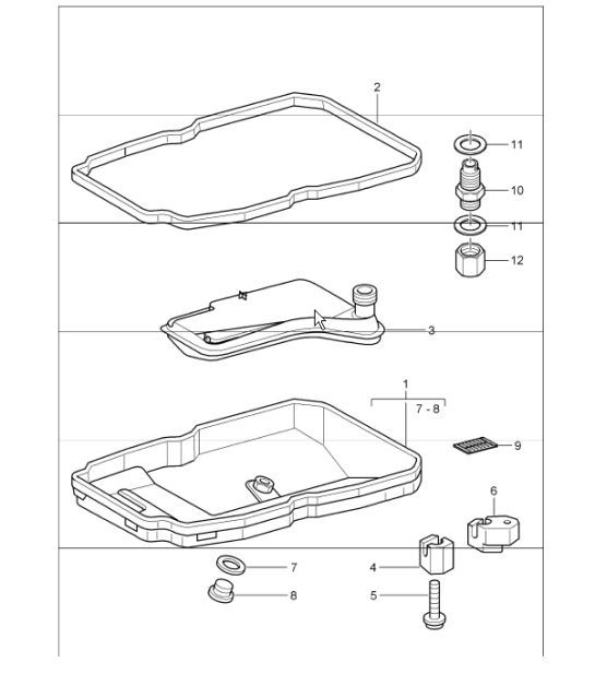 Diagram 340-01 Porsche 卡宴 S V6 3.0L 混合动力 380HP 传播
