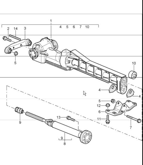 Diagram 360-01 Porsche Cayenne 9YA 2018-2023 