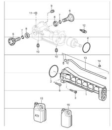 front-axle final drive and clutch single parts for 997.1 TURBo Z97.00 2007-09