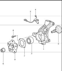 wieldrager en wielnaaf voor 997.1 TURBO 2007-09