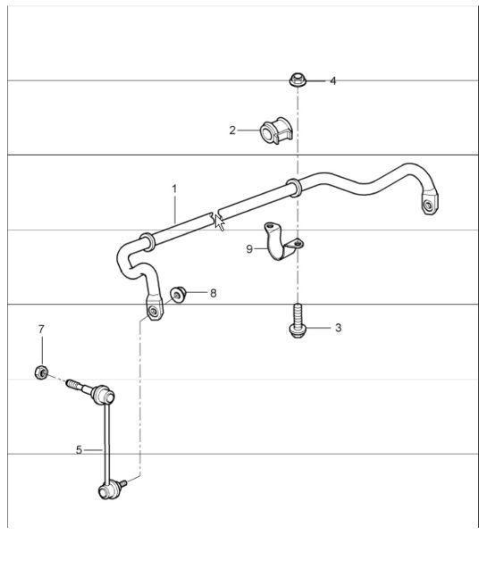 Diagram 402-05 Porsche Cayman 2.9L 987C MKII 2009-12 Front Axle, Steering
