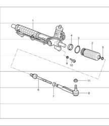 power steering, steering gear and steering parts for 997.1 TURBO 2007-09