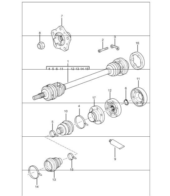 Diagram 501-05 Porsche Cayenne 9YB 2023>> 