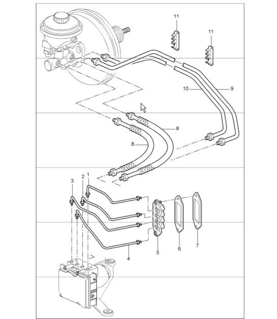 Diagram 604-05 Porsche Cayenne Turbo S V8 4.8L Benzina 550CV Ruote, freni