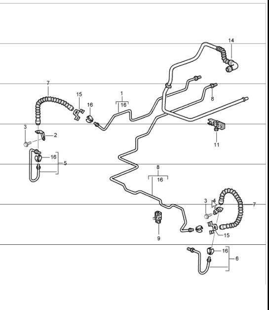 Diagram 604-15 Porsche Cayman 718 (982) 2017>> Ruote, freni