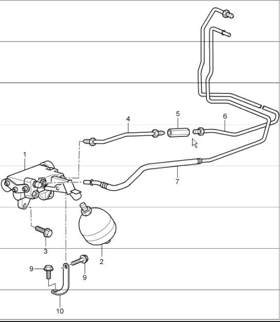 Diagram 702-09 Porsche 991 Speedster 4.0L(510马力) 手柄系统、踏板组