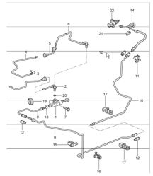 clutch actuation, clutch master cylinder and clutch pipeline 997.1 GT2 2007-09