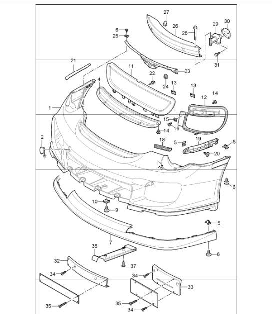 Diagram 802-02 Porsche Boxster 986/987/981 (1997-2016) Carrozzeria