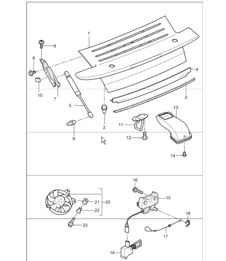 lid rear 997.1 TURBO 2007-09