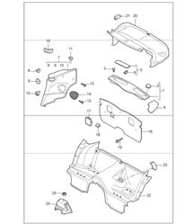 linings rear 997.1 TURBO CABRIO 2007-09